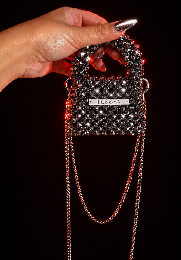 Luster Crystal Woven Bag