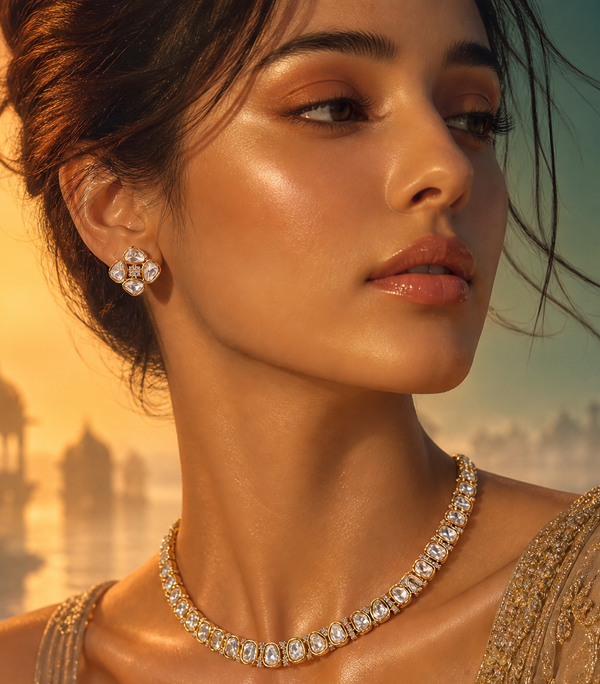 Saanvi Moissanite Necklace Set