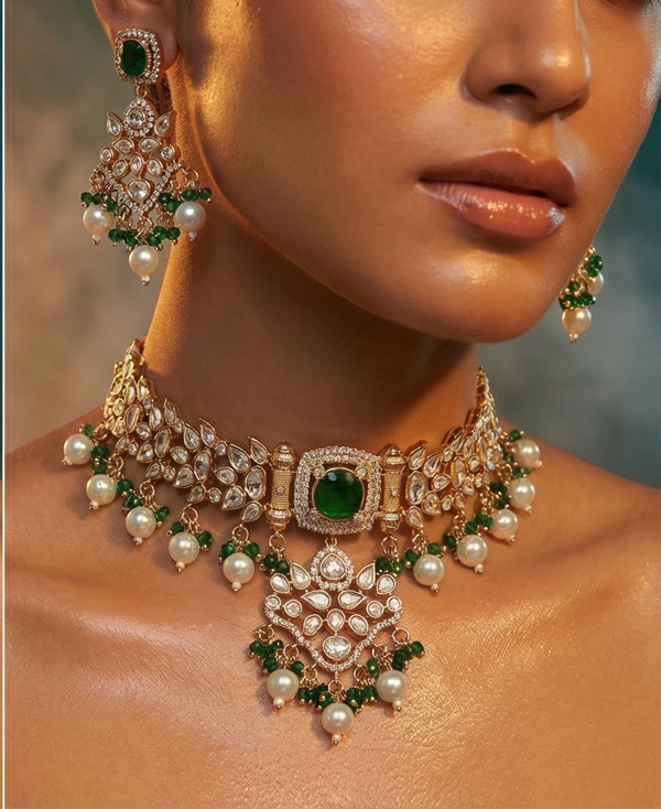 Zarina Moissanite Necklace Set