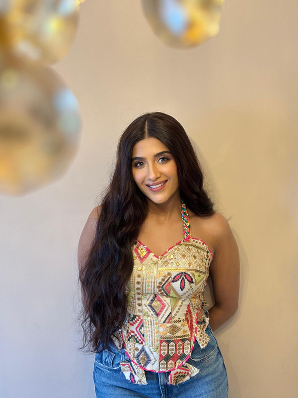 Hariyali Hues Corset Set - Nimrit Ahluwalia