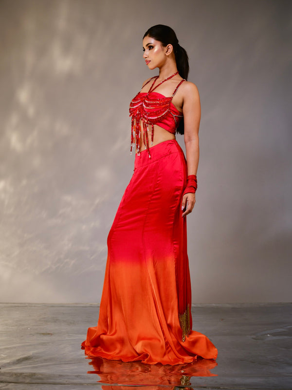 Mrigya Co-ord Set with Crystal Bralette